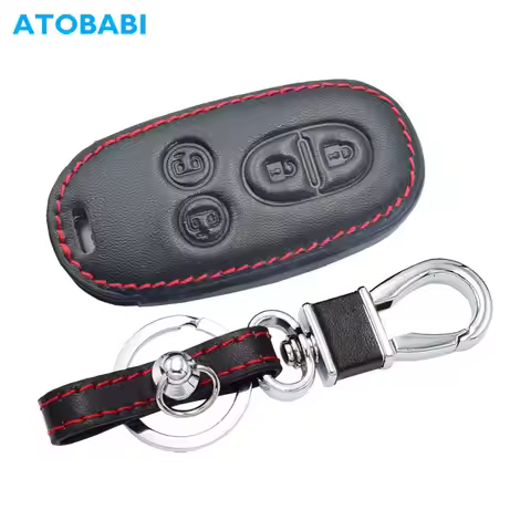 ATOBABI Leather Car Key Case Keychain For Suzuki Palette Solio MR Wagon Hustler Alto Lapin Every Spa