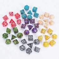 7 Piece Dice DND, Dragon Elemental Polyhedron Dice Set D&D Dice with Dice Pouch for Dungeons & Drago