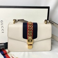 GUCCI Sylvie經典織帶裝飾手提肩背包