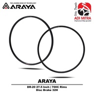 Araya Bicycle Rims DR20 700C/27.5 Inch Disc Brake 32H Bicycle Rims