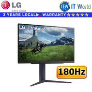 Itw | LG Gaming Monitor 27"(2560x1440 QHD) / 180Hz (OC 200Hz) / IPS / 1ms GtG / UltraGear 27GS85Q-B