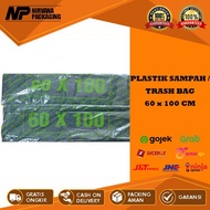 KANTONG PLASTIK SAMPAH 60 X 100 CM HITAM BESAR KECIL HD Merah Putih Bening