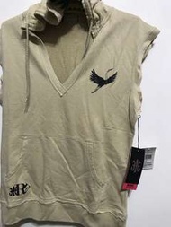 全新k-Swiss棉帽T背心，L(原價1480）肩50、長67cm,男女通穿