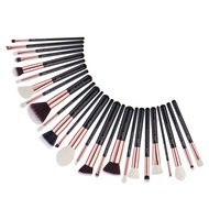 Jessup Chuyên NghiệP Bộ cọ trang điểm 25pcs tự nhiên-Phấn nền sợi tổng hợp Eyeshadow cọ trang điểm b
