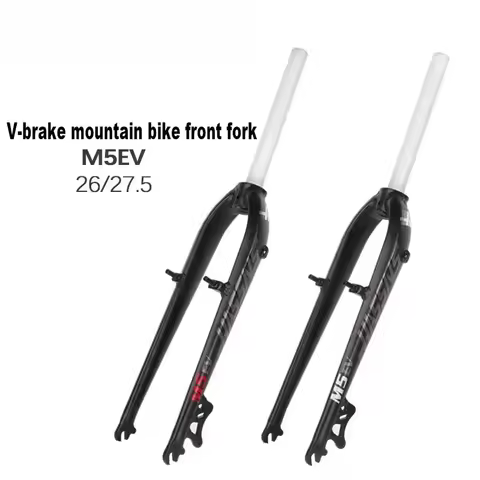 Ultra Light Aluminum MTB Rigid Fork 26/27.5" Straight Tube Disc V-Brake B-Pillar Front Fork