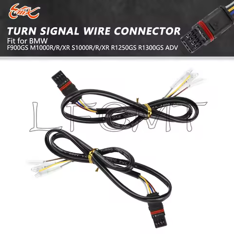 2X Rear Turn Signal Cable Wire Adapters Indicator Plug Connector Fit for BMW R1250GS /ADV 2021-2024