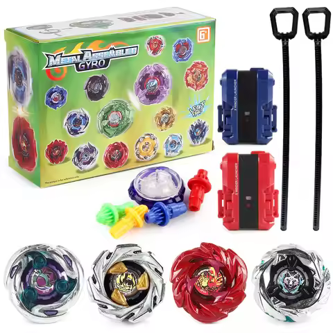 BX168-A26 4PCS UX-05 UX-06 UX-07 UX-08 Series Spinning Tops Burst Set with Launcher Toys for Childre