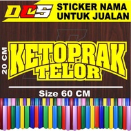 CUTTING STICKER WITH KETOPRAK EGG WRITING STICKER WITH WRITING FOR SALES NAME