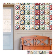 復古花磚壁貼 H款 歐風自黏壁紙 瓷磚牆貼 磁磚貼紙 踢腳線 防水