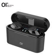 【New】OI AirSounds One True Wireless Earbuds Bluetooth 5.0 1600mAh Ultra Large Capacity LCD Display 6H Playback&amp;Fast Charging One-Step Pairing Touch Sensor with Volume Control Noise Cancellation Deep Bass—Black