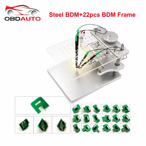 New LED BDM FRAME Aluminium Stalinless Steel BDM Probe With 22pcs BDM Frame Adapters For KESS KTAG E