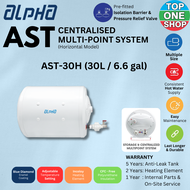 ALPHA AST Centralized Multi-Point System Horizontal Storage Water Heater 30L to 90L Water Storage Ta