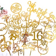 Bride to be sweet 16 happy 18th Princess oh baby couple acrylic cake topper 16 Years Old 18 Years Ol