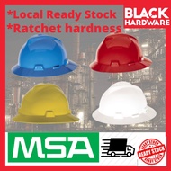 Black Hardware MSA Full Brim V Gard Protective PPE Impact Topi Keselamatan Safety Head Adjustable Ra