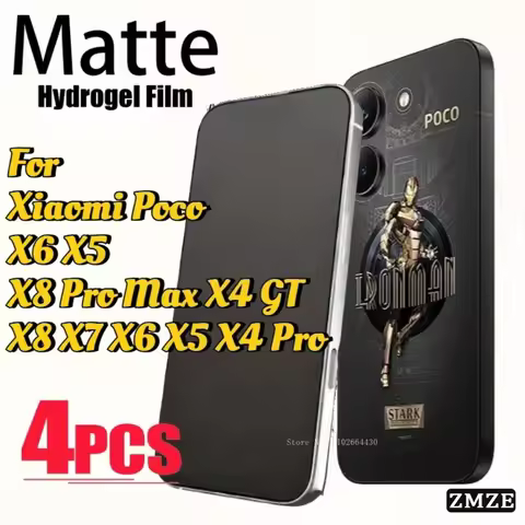 4 Pieces Flexible Matte TPU Hydrogel Films For Xiaomi POCO X8 X7 X6 X5 X4 Pro Screen Protector For P