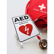 AED Automated External Defibrillator Sign . Sticker / Acrylic