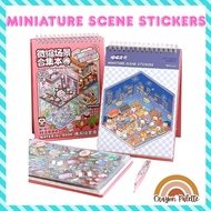 *Local stock* Miniature Scene sticker book Cute 3D lanscape sticker book
