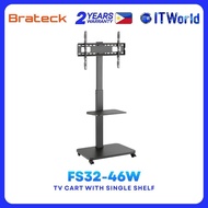 Brateck FS32-46W TV Floor Stand Cart 37–75in Single Shelf 40kg FS32-46W itw