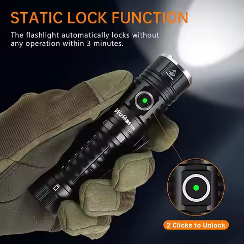 Wurkkos TS22 Flashlight Rechargeable 21700 with XHP70D HICRI LED 4500 Lm Magnetic Tail Cap and Rever