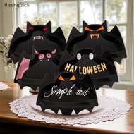 flashquick 10pcs Bat Shape Disposable Plates Ghost Festival Dinner Party DIY Bat Plates Happy Hallow