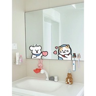 Cute Puppy Bathroom Mirror Sticker Bathroom Door Decorative Glass Sticker