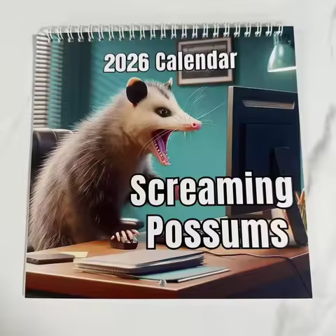 2026 Funny Screaming Possums Calendar January 2026 December 2026 Thick Possum Calendar Funny Gag Gif