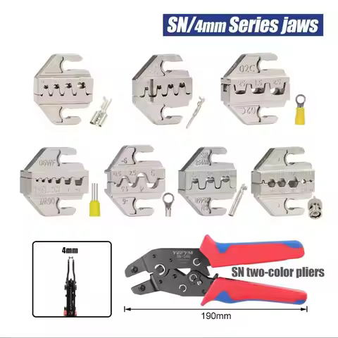 Crimping tool pliers Alloy jaws for crimping terminals Jaw slot width 4mm SN-2546B 58B 02C 03H 06WF 