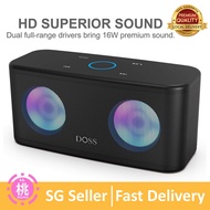 DOSS SoundBox Plus Wireless Bluetooth Speaker with 16W HD Sound and Deep Bass, Wireless Stereo Pairi