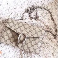 Gucci wallet on chain woc 酒神包 帆布pvc塗層 復古鏈條