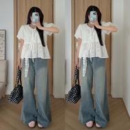 (HAVANA) HAVANA QJ335 fashion light wash blue denim NOAH Jeans