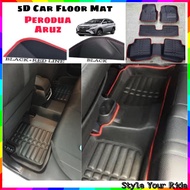5D Car Floor Mat Carpet Perodua Aruz ( 3 Row )