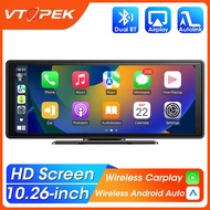 Vtopek 10.26 Inch Portable Wireless Carplay Screen Android Auto Car Radio Multimedia Player Touch Sr