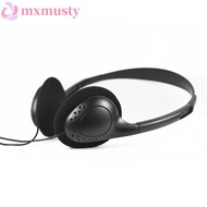MXMUSTY Headworn Wired Headset, 3.5MM Black Cellular Wired Headset, Online Class Earphone Wired Head