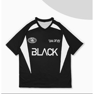 Dialblack Sporty New Design Black and White Jersey Fully Sublimated V-neck Short-sleeved Top Jersey 