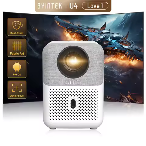 BYINTEK U4 LOVE 1 Projector 4K Smart 1080P Mini Home Theater Video Android WIFI for Smartphone Cinem