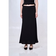 Mossimo Marian Black A-Line Midi Skirt