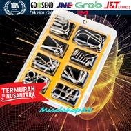 8 pcs Metal Puzzle Brain Teasers game fruit Brain sharpening iron Puzzle