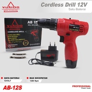 Mesin Bor Baterai 12v Cordless Yukido Bor Cordless 12s + 1 Baterai |