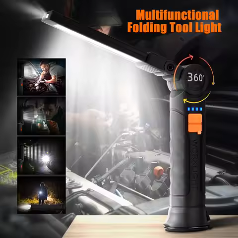 D5 Multifunctional Folding Work Light Portable Lamp Camping Torch USB Rechargeable Flashlight edc Wi