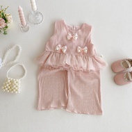PAULANDPHOEBE - E278 Baby & Girls Pink Coquette Set | Baby Girl Outfit