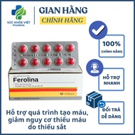 Ferolina Stella Pills - Effective Iron Supplement, Prevent Anemia, Radiant Skin Every Day Box of 50 