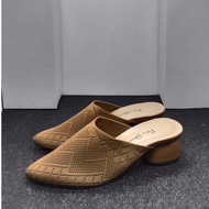 IMPORTED KNIT SLOP SANDALS ROUND RIGHTS 5CM