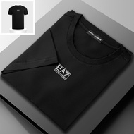 Armani's new men's AX T-shirt ea7 short sleeved T-shirt men's round neck pure cotton half sleeved sh