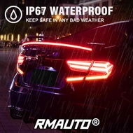 สปอยเลอร์ LED แบบไดนามิกสปอยเลอร์ไฟเบรคด้านหลังสัญญาณเลี้ยวสปอยเลอร์หลังคาท้ายรถสำหรับ Honda Civic C