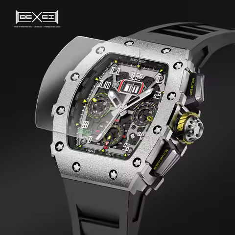 BEXEI 9032 Skeleton Man Watch Movement Multi-function Automatic Mechanical Watch for Men Luxury Synt