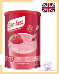 SlimFast - 士多啤梨味代餐奶昔粉16餐584g (平行進口) (新舊包裝隨機出貨)