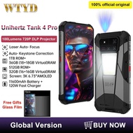 Unihertz Tank 4 pro Projector Rugged Phone 18GB+1TB/16GB+512GB Night Vision 6.73'' Dimensity 8300 11