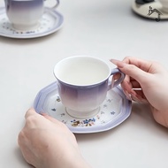 [JJ HOME] Medieval Coffee Cup Saucer Design Feel Niche Scented Tea Afternoon Tea Cup Gradient Mist P