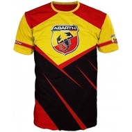 ABARTH fashion 2025 CAR Sublimation Short Sleeve / Microfiber Jersey / Jersey T-Shirt / Tshirt Jerse