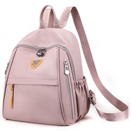 Thailand New Backpack Womens Bag Large Capacity Bag With Leather Cloth Bag Korean Style Bag Oxford C